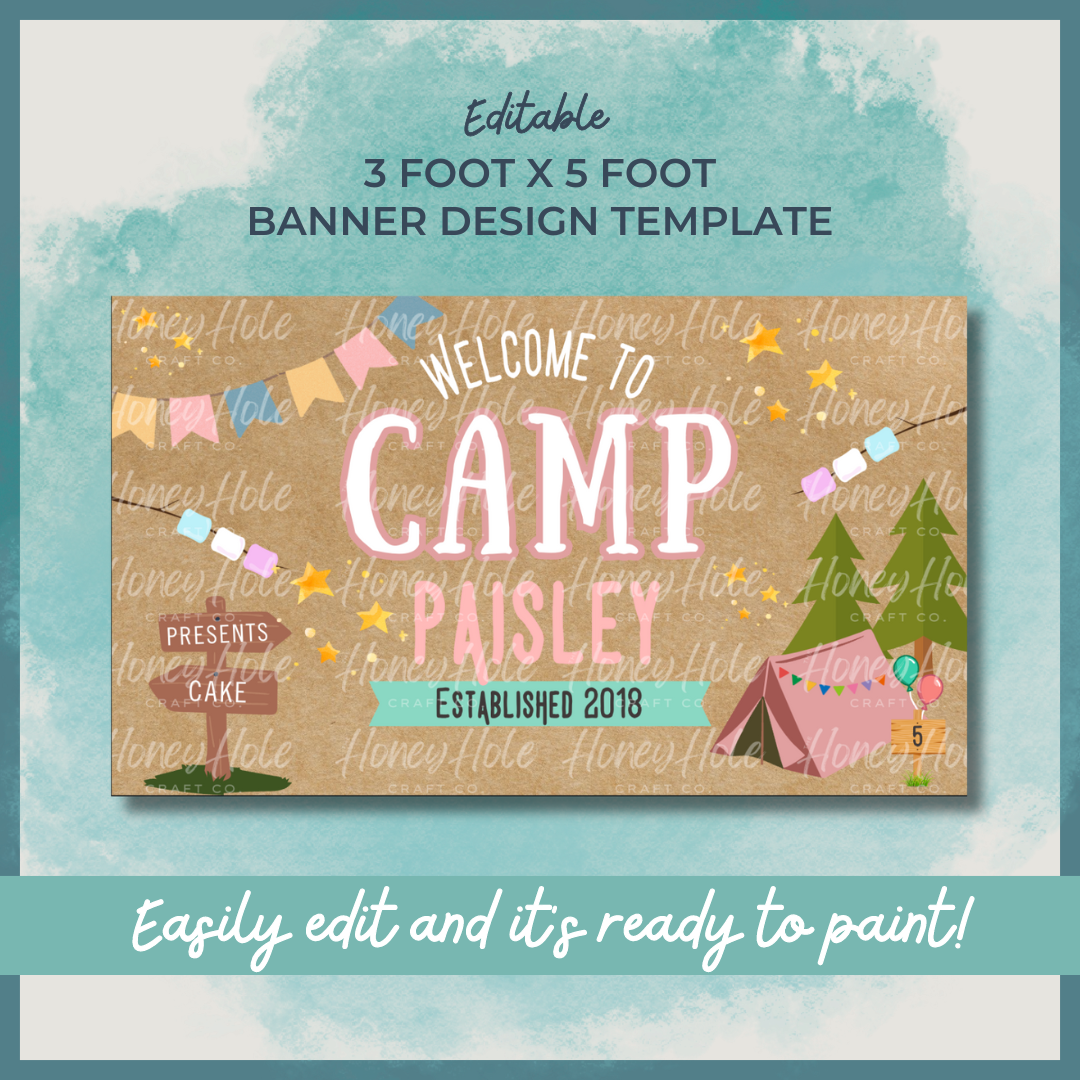 Camp Birthday Template