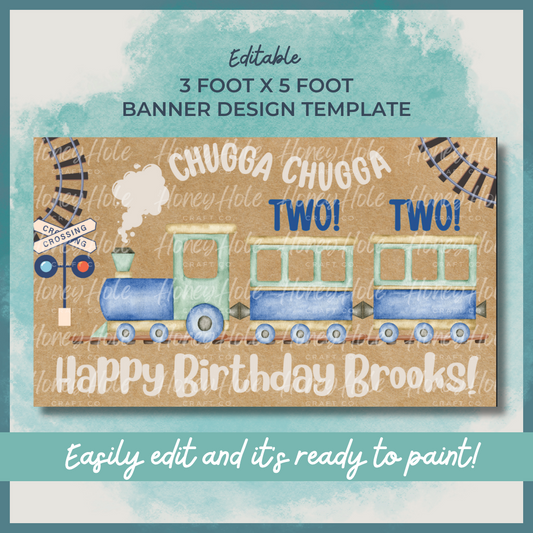 Chugga Two Two Birthday Template