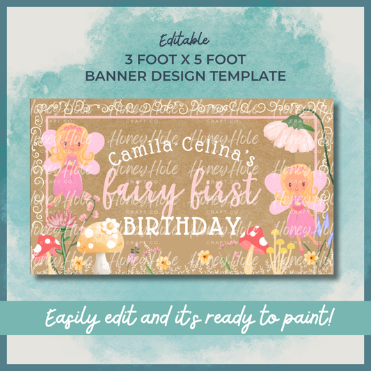 Fairy Birthday Template