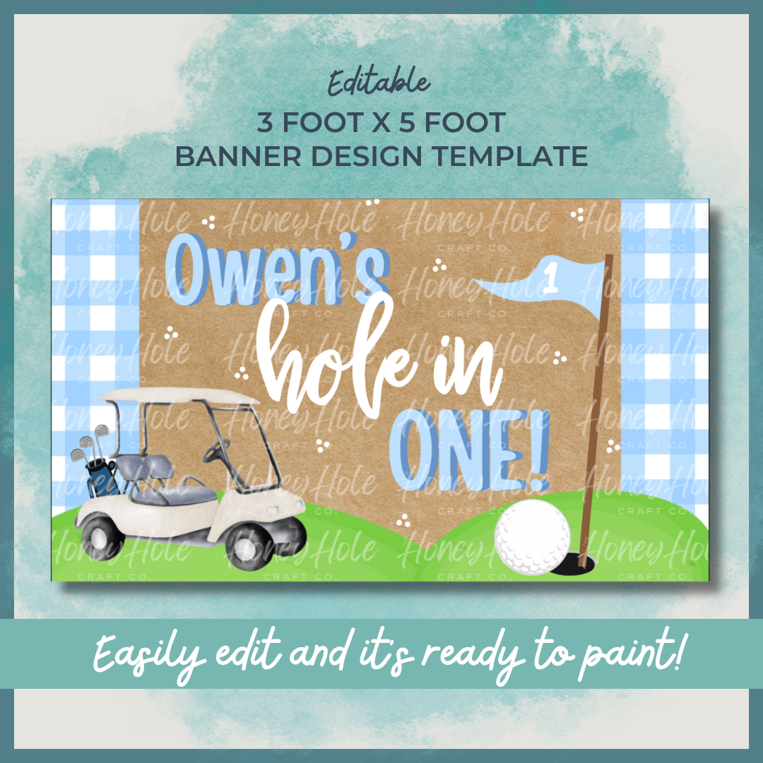 Hole in One Boy Birthday Template