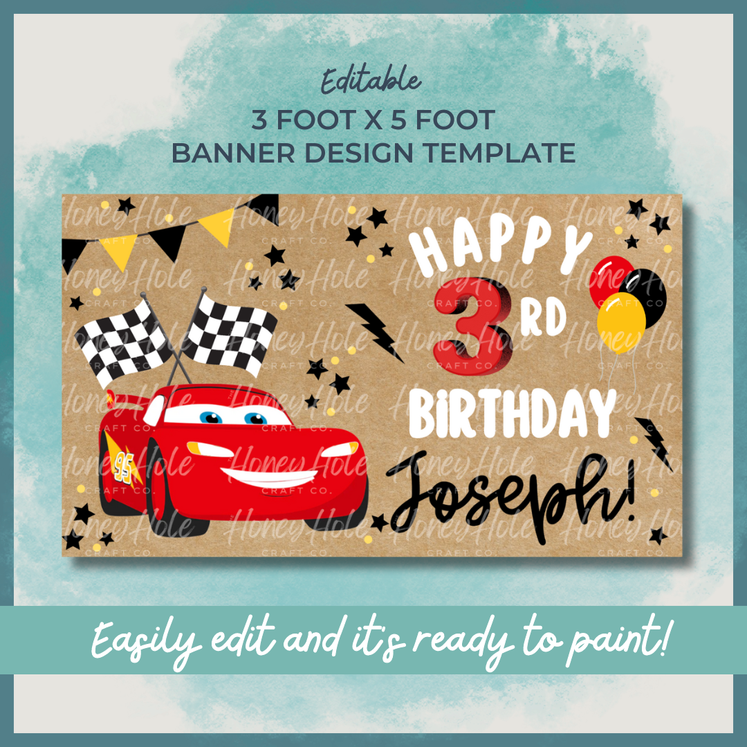 Lightning McQueen Birthday Template