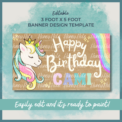 Unicorn Birthday Template