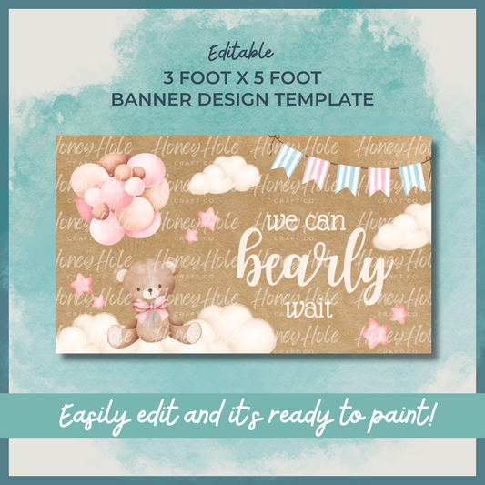 We Can Bearly Wait Baby Shower Template