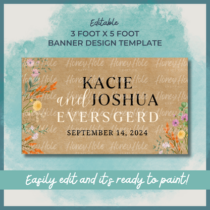 Wildflower Engagement Wedding Template